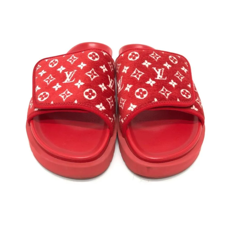 LOUIS VUITTON Miami Slide Slippers Men's Red-3