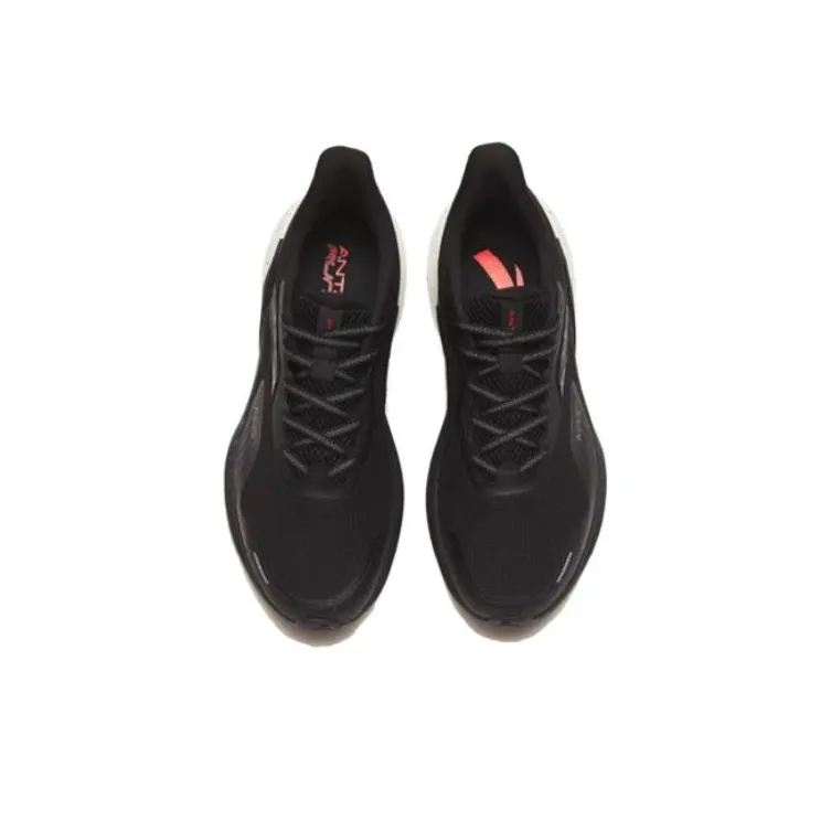 Anta DuCi4 Cushioning, Slip Resistant, And Abrasion Resistant Low Top Running Shoes Men's Black White Red-3