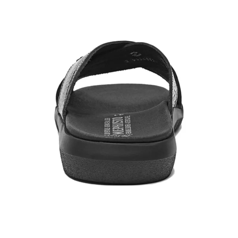 MEPHISTO Slide Slippers Men Sand/Navy Blue/Black-16