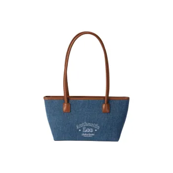 Lee Fabric Handbag Shoulder Bag Regular Women's Ecru/Denim Blue