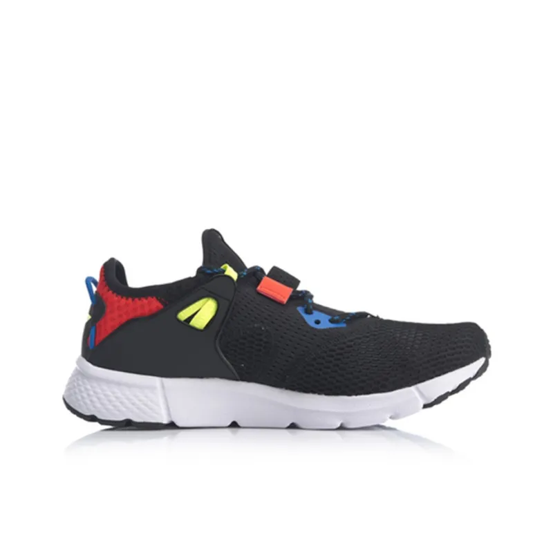 LiNing Mafia Slip Resistant Breathable Lightweight Low Top Casual Shoes Men's Black Red-1