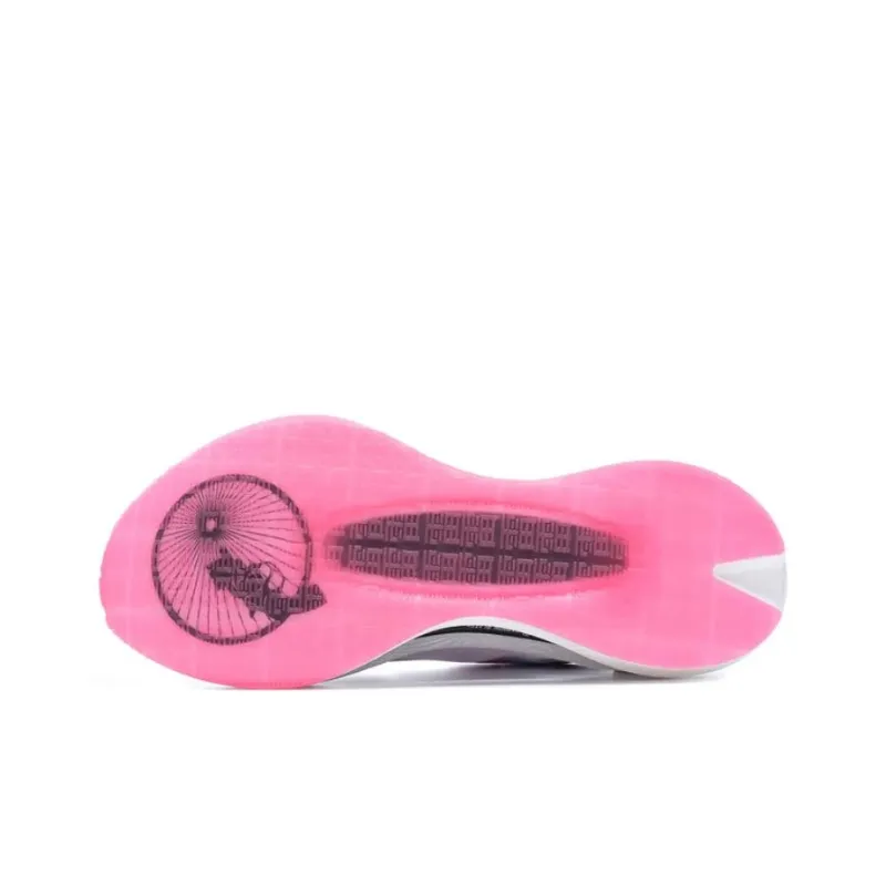 LiNing Jueying Cushioning Anti Slip Wear Resistant Breathable Lightweight Rebound Low Top Running Shoes Pink White-4