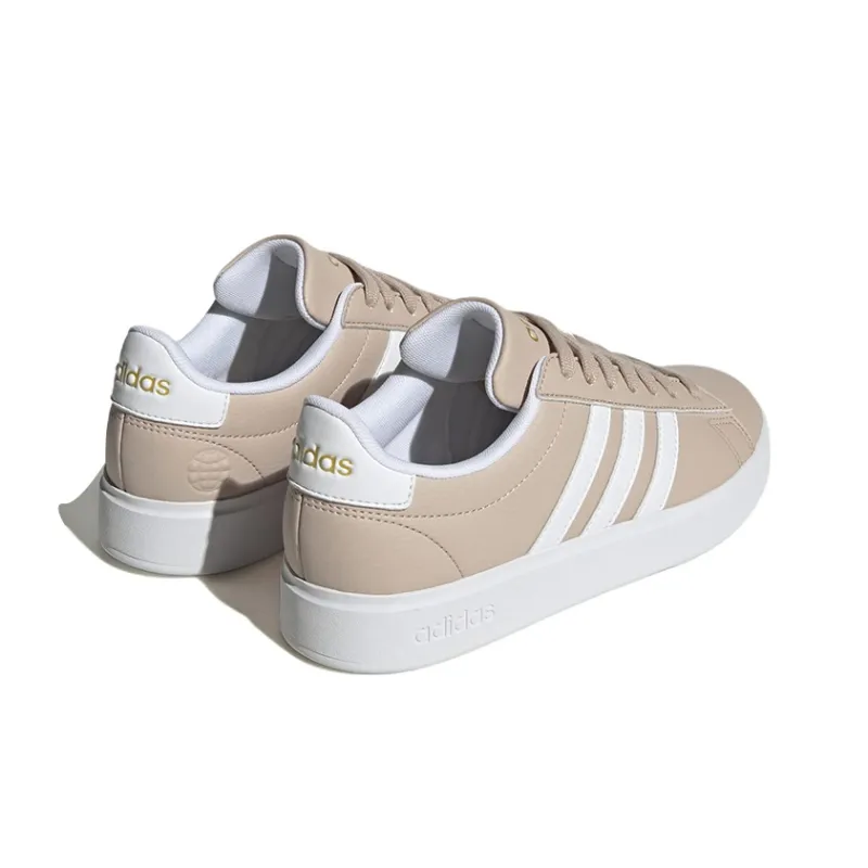 Adidas Grand Court Wonder Taupe Cloud White Gold Metallic Women's-3