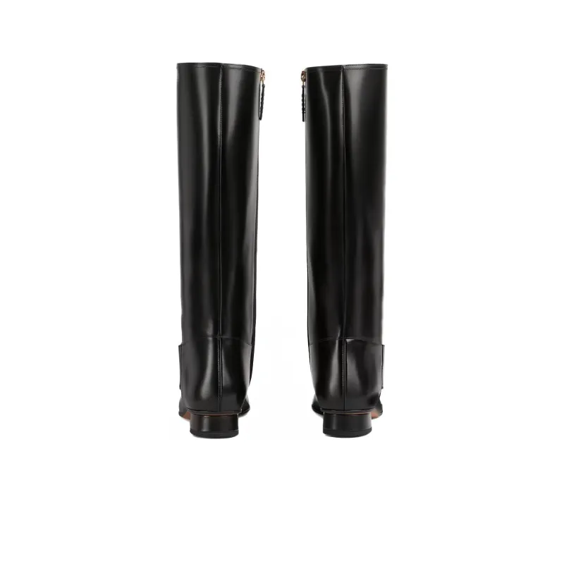 GUCCI Knee high Boots Women's Black-3
