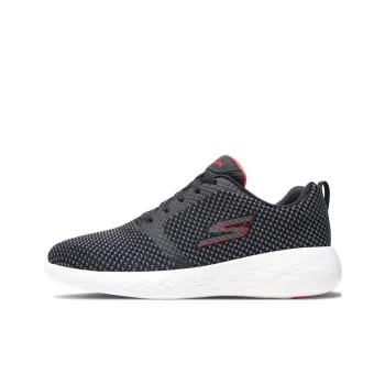Skechers GO RUN 600 Cushioning Anti-Slip And Wear-Resistant Low-Top Running Shoes Black Red