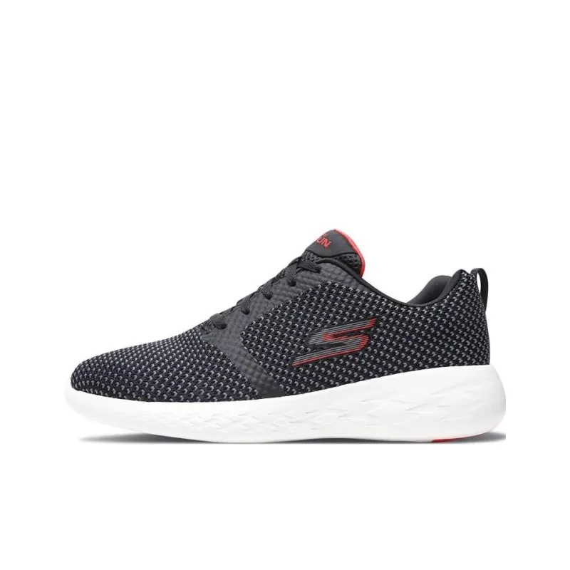 Skechers GO RUN 600 Cushioning Anti-Slip And Wear-Resistant Low-Top Running Shoes Black Red-0
