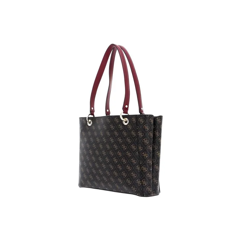 GUESS Polyurethane Tote Bag Shopping Bag Handbag Shoulder Bag Women's Brown-2