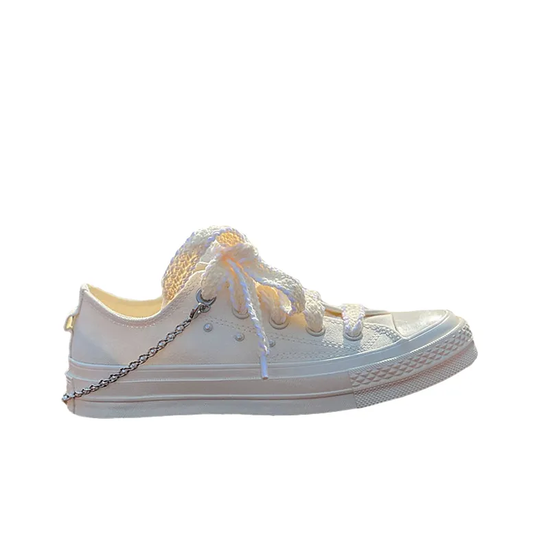 Converse CHUCK TAYLOR Anti Slip Wear Resistant Low Top Skateboard Shoes Unisex White-1