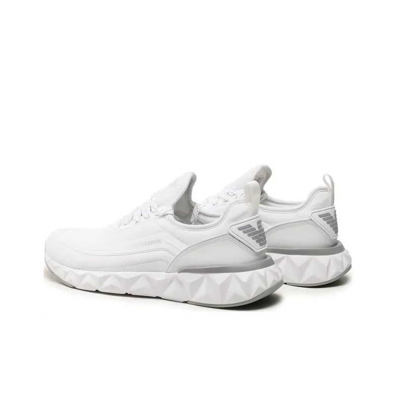 EMPORIO ARMANI EA7 Anti Slip Wear Resistant Low Top Casual Shoes Unisex White-2