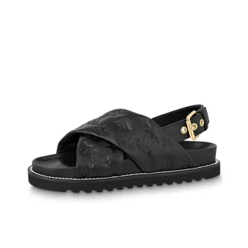 LOUIS VUITTON Paseo Comfort Stylish Sandal Women's Black