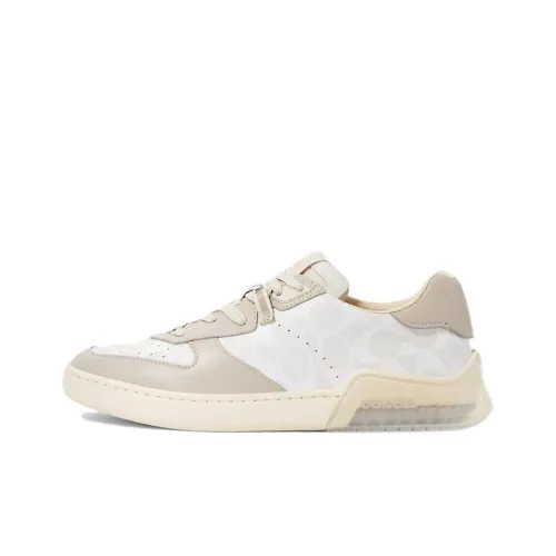 COACH City Stylish Skateboarding Shoes Men's White Gray