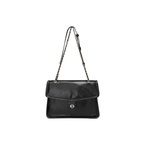 MEXICAN Polyurethane Leather Shoulder Bag Crossbody Bag Shoulder Bag Chain Bag Women's Black/Cookie/Coconut Milk White