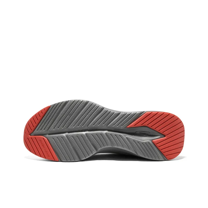 Skechers Vapor Foam Cloud Trace Anti Slip Wear Resistant Low Top Casual Shoes Men's Gray Orange-5