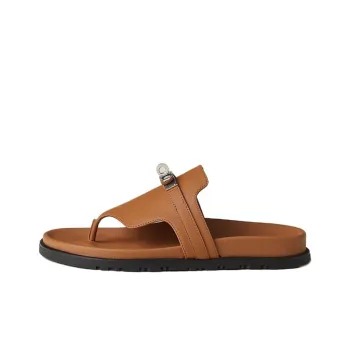 HERMES Empire Stylish Sandals Women's Brown