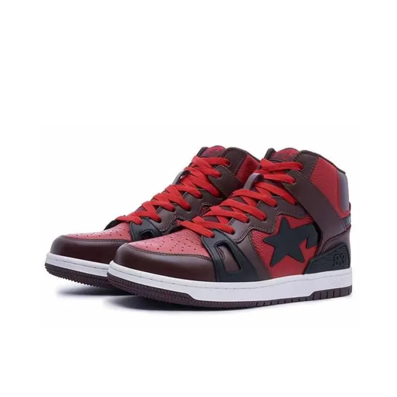 BAPE A BATHING APE Bape Sta 93 Hi Red Burgundy-2