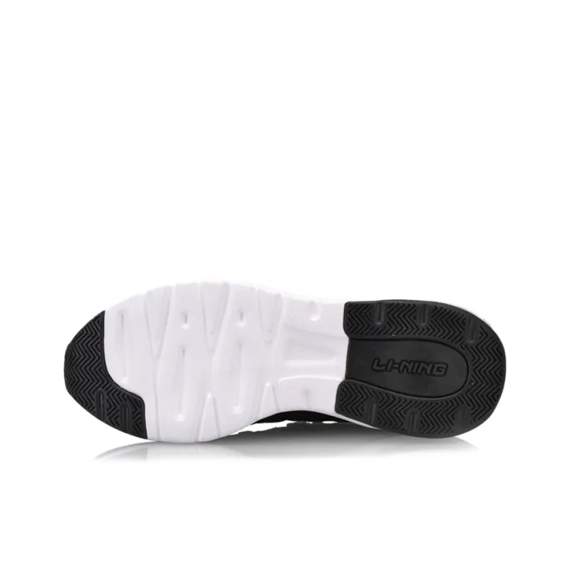 LiNing Bubble Cushioned Wear Resistant Slip Resistant Breathable Lightweight Low Top Casual Shoes Women's Black White-4