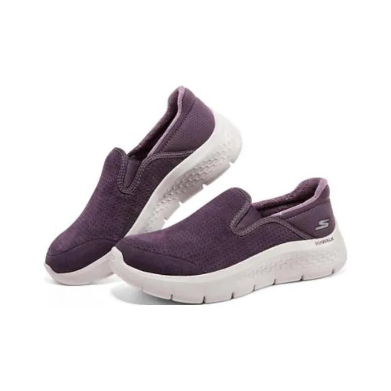 Skechers Go Walk Fle Cushioning Anti Slip And Wear Resistant Low Top Casual Shoes Women's Dark Purple-2