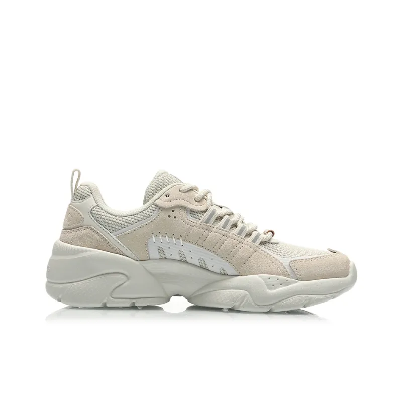 LiNing Moonchaser Cushioning Anti Slip Wear Resistant Breathability Low Top Sports Casual Shoes Women's White-1