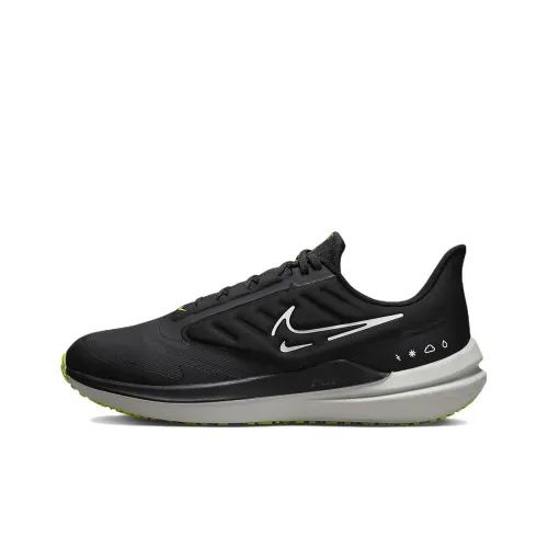 Nike Zoom Winflo 9 Running Shoes Men Low-Top Black/Dark Smoke Gray/Volt/White