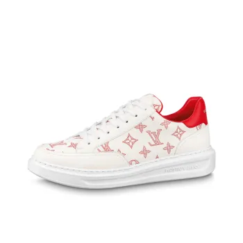 LOUIS VUITTON Beverly Hills Sneakers 'White Red Monogram'