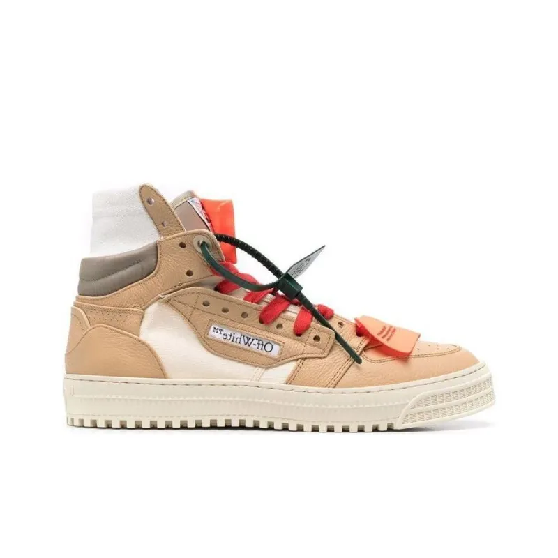 OFF WHITE 3.0 Off Court High Top Sneakers Latte Beige-1