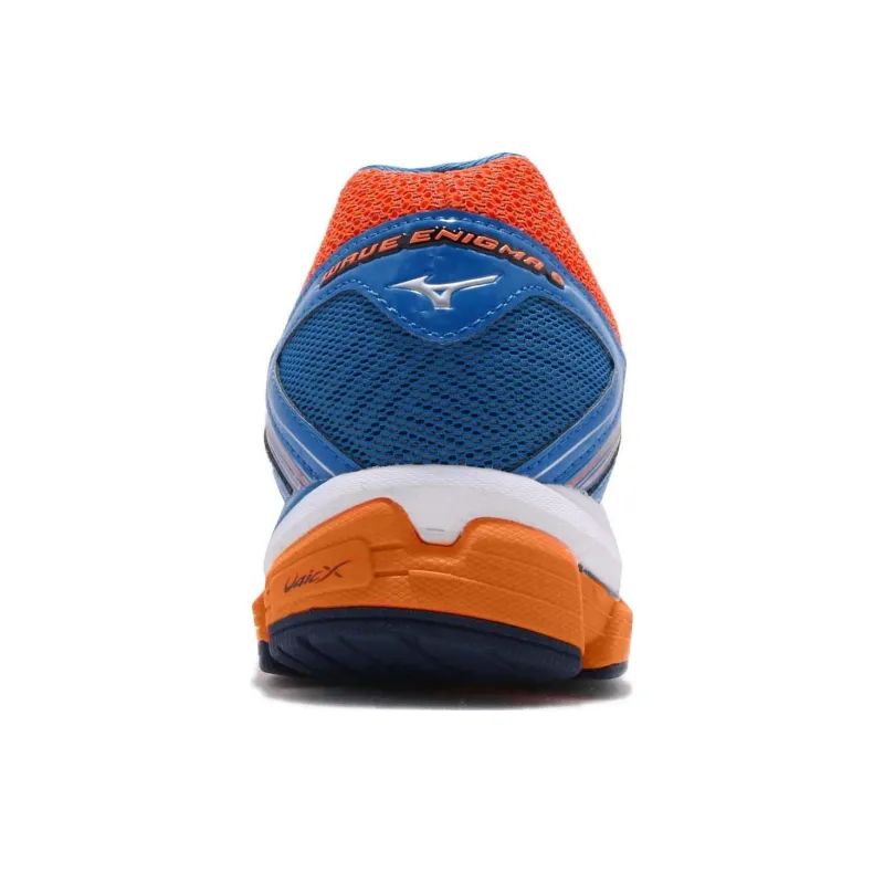 Mizuno Wave Enigma 6 Anti-Slip Wear-Resistant Low-Top Running Shoes Men's Orange Blue-4