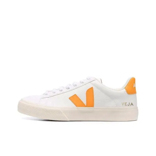 VEJA ChromeFree Skateboard Shoes Unisex Low-Top White/Orange