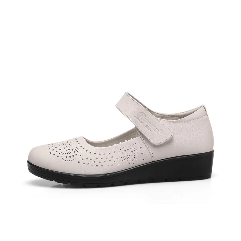 Strongman 3515 Women's Casual Shoes Black Beige White-5