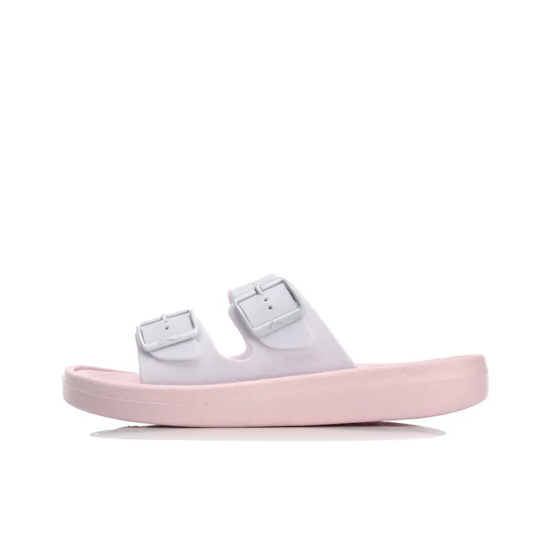 LINING Clap Slide Slippers Women's Standard White/Light Pink-0