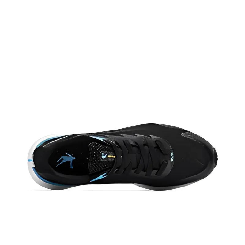 QIAODAN Flying Shadow Team1.0 Cushioned Anti-Slip And Wear-Resistant Lightweight Low-Top Running Shoes Men's Black Blue-3
