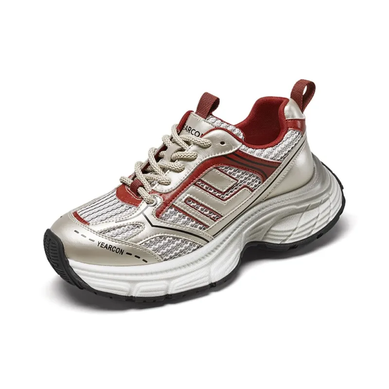 YEARCON Fashion Footwear Women's Gold/Red Blue/Gray-1