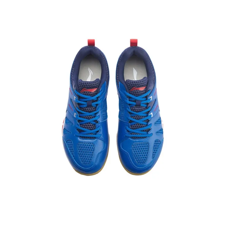 LiNing Swirl V2 Cushioning Lightweight Slip Resistant Low Top Badminton Shoes Unisex Blue-3