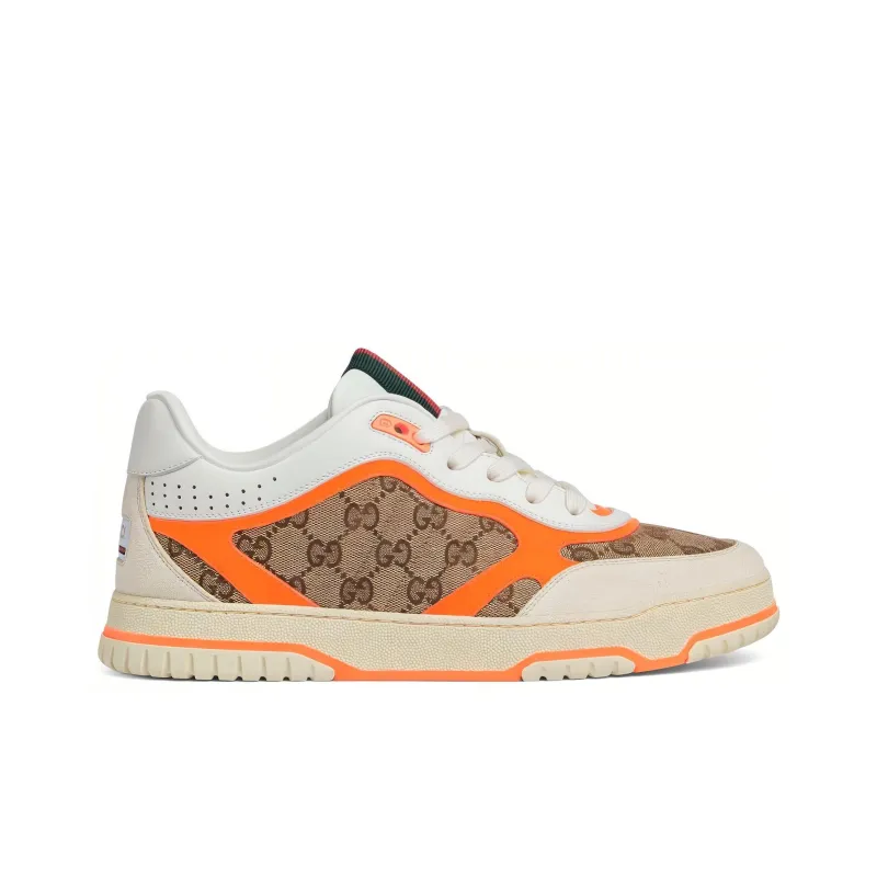 GUCCI Re Web Sneaker 'GG Canvas Beige Bright Orange'-1