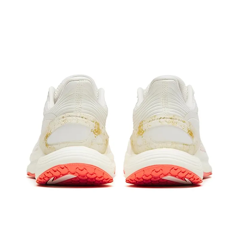 Anta Gen 3.0 Cushioned Slip-Resistant Abrasion-Resistant Low-Top Running Shoes Men's White Red-3