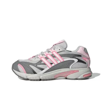 Adidas Temper Run 2.0 Anti Slip Wear Resistant Low Top Casual Shoes Women's Gray Pink