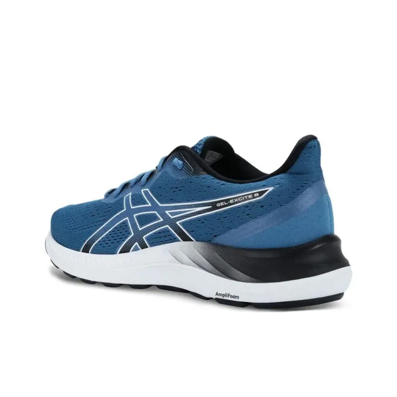 Asics Gel-Excite 8 Cushioning Anti-Slip And Wear-Resistant Low-Top Running Shoes Men's Blue Black White-4