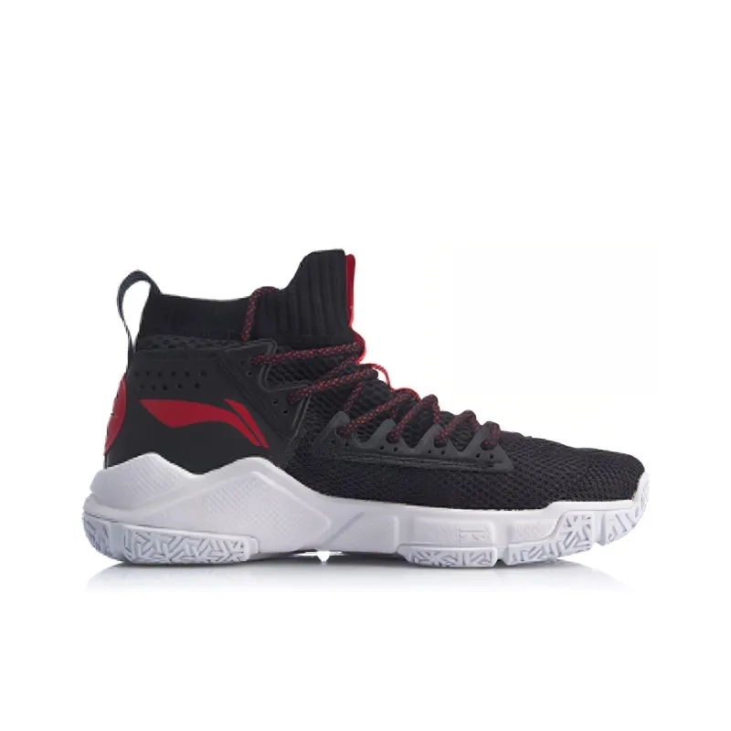 LiNing Wade Collection Wear Resistant High Top Basketball Shoes Men's Red Black-1