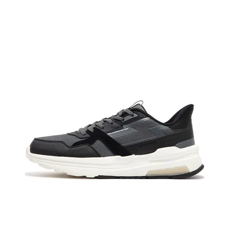 361° Abrasion Resistant Low Top Casual Shoes Men's Black Gray-0