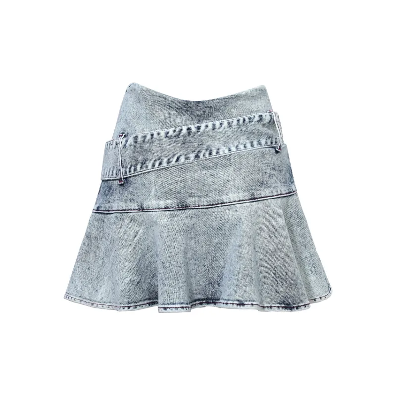 FTT Flythetruth Denim Short Skirts Women's Blue-1