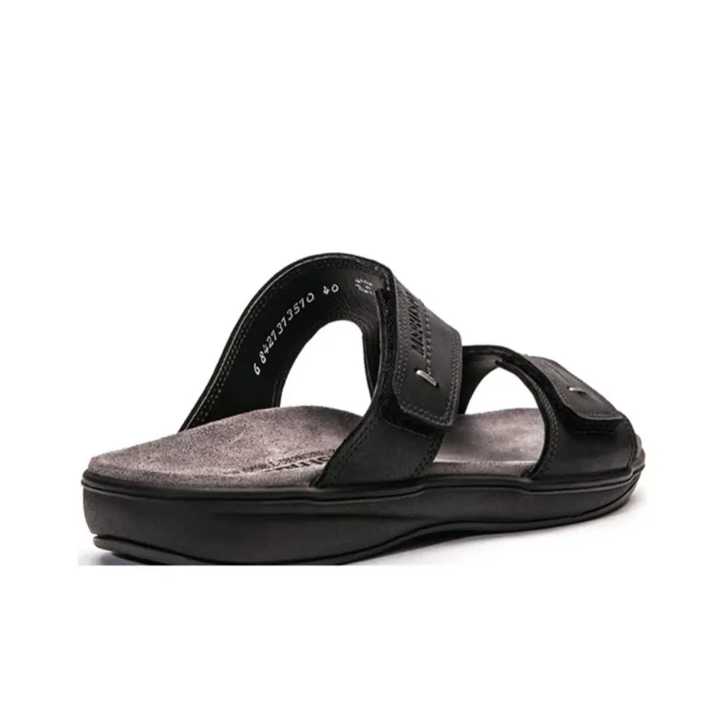 MEPHISTO Slide Slippers Men Black/Brown-3