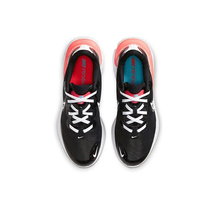Nike Renew Run Cushioning Anti Slip And Wear Resistant Low Top Running Shoes GS Black White Pink-3