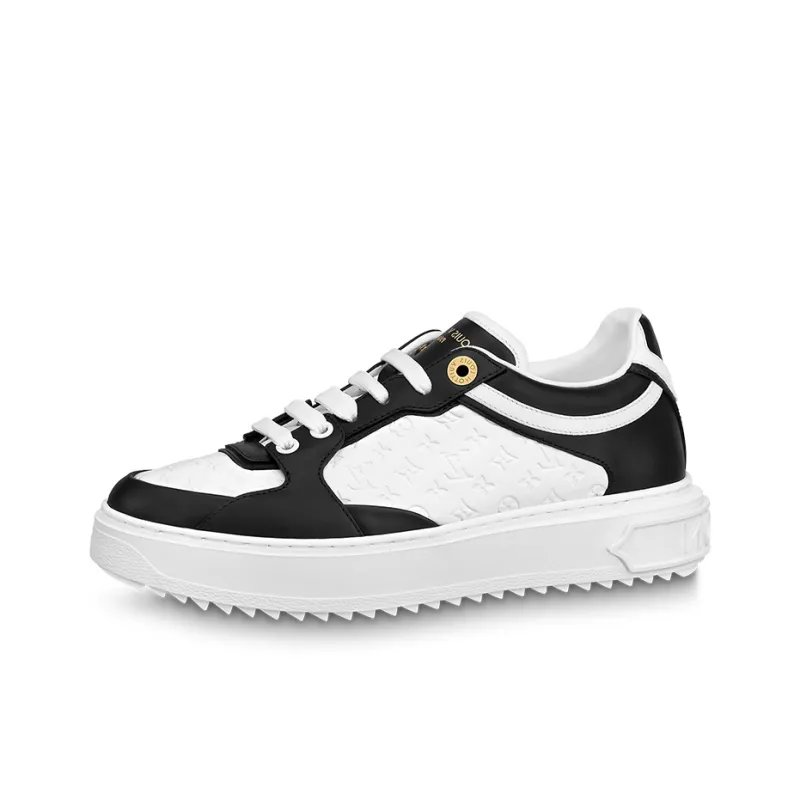LOUIS VUITTON Time Out Sneakers 'White Mini Monogram Black' Women's-0