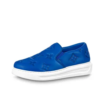 LOUIS VUITTON Beverly Hills Low Top Stylish Skateboarding Shoes Men's Blue