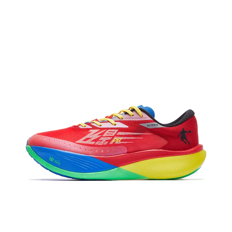 QIAODAN F\PB3.0 Cushioning Wear Resistant Low Top Running Shoes Men's Red Yellow-0