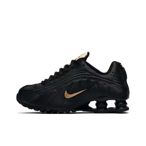 Nike Shox R4 Black Metallic Gold GS