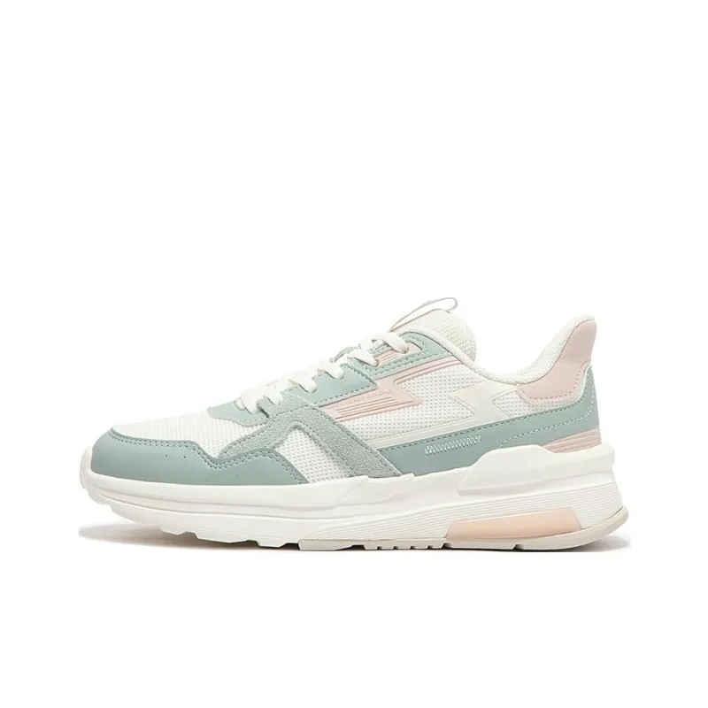 361° Abrasion Resistant Low Top Casual Shoes Women's Beige Green-0
