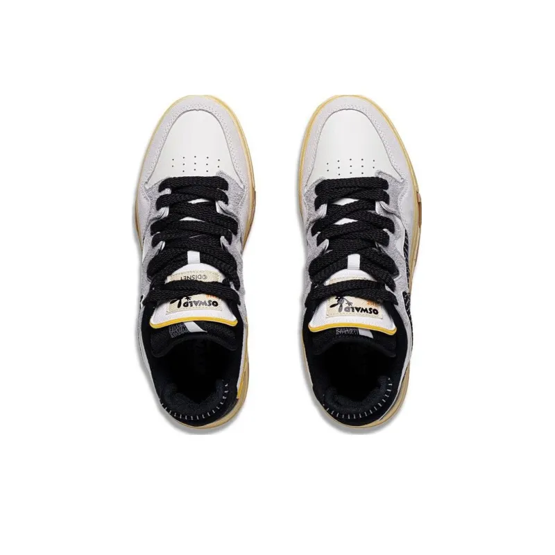 DISHINI x LiNing Wei Wu PRO OSWALD Abrasion Resistant Breathable Low Top Skateboard Shoes Men's White Black-3