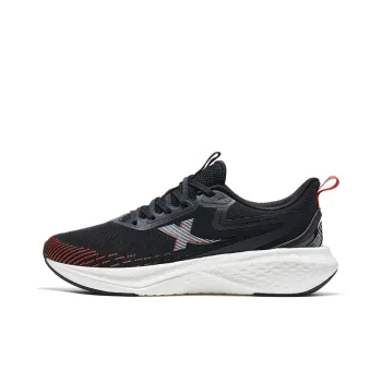 XTEP Kunpeng Anti Slip Wear Resistant Low Top Running Shoes Men's Black Red