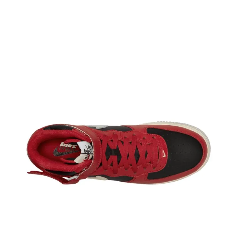 Nike Air Force 1 Mid LV8 Split Black Red-2