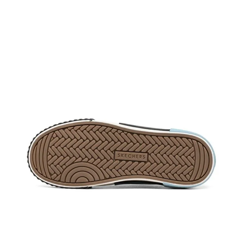 Skechers New Moon Slip Resistant Cushioning Wear Resistant Low Top Skateboard Shoes Women's Black Blue-3